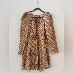 Ulla Johnson Brown Tie-Dye Dress